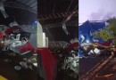 Temporal destrói cobertura de pavilhão de eventos no RS e deixa 50 pessoas feridas
