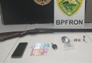 BPFRON e PCPR prendem homem com arma, munições e droga em Planalto- PR
