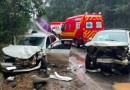 Motorista fica ferido após colisão entre veículos de passeio na SC-283