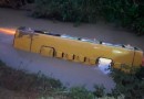 Motorista de ônibus escolar que caiu em rio de SC estava embriagado no momento do acidente