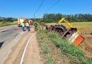 Vítimas morrem esmagadas por carreta nas margens da SC-108