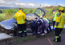 Colisão entre carro e caminhão deixa um morto e dois feridos na BR-282