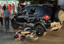 Acidente entre carro e moto é registrado