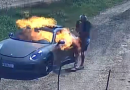 Homem incendeia o próprio Porsche e alega falso sequestro