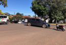 Mulher é encaminhada ao Hospital após colisão entre carro e motociclieta