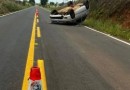 Saída de pista e capotamento deixam dois feridos graves na SC-161