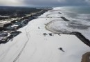 ‘Praia de neve’ surpreende a Argentina após 34 anos do último fenômeno