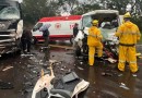 Homem fica gravemente ferido em colisão frontal entre carreta e Van na BR-282