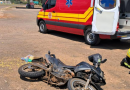 Motociclista fica ferido após colisão com caminhão na BR-163