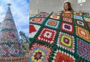 Maior árvore de Natal de crochê do Brasil será erguida com guindaste em outubro