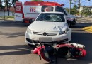 Colisão entre carro e moto deixa mulher de nacionalidade argentina ferida