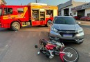 Colisão entre carro e moto deixa homem ferido na Willy Barth