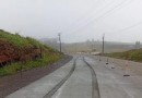 Concreto fresco é novamente danificado por motorista na SC-305