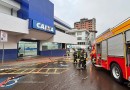 Sistema de segurança de agência da Caixa Econômica mobiliza Bombeiros e PM