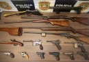 Polícia Civil prende agenciador e executor de homicídio e apreende 16 armas de fogo