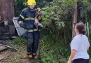 Bombeiros resgatam mais de 20 animais após incêndio em residência no litoral catarinense