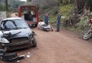 Motociclista fica ferido em colisão com automóvel