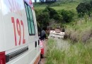 Após tombamento de veículo homem fica ferido na Linha Alegria