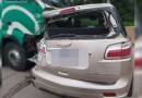 Homem fica ferido em acidente entre carro e carreta na BR-163 em Capitão Leônidas Marques
