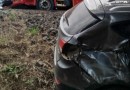 Carro sai da pista e colide com árvore na BR-282