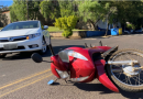 Motociclista fica ferida em colisão