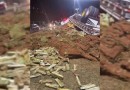 Caminhão com mais de 1 tonelada de maconha tomba em frente ao Batalhão da PM