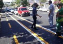 Ciclofaixa é implantada na Rua Marcílio Dias