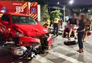 Colisão entre carro e motocicleta deixa dois feridos no centro