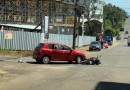 Homem fica ferido após colisão no Bairro Nossa Senhora Aparecida