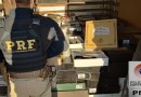 Caminhão de mudanças emplacado em Maravilha que saiu de Dionísio Cerqueira é apreendido com 400 caixas de vinhos na BR 282
