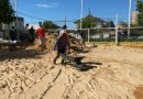 Substituição da areia na quadra da praça Dalilo Quintino Pereira garante mais conforto e melhor infraestrutura