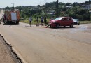 Acidente envolvendo carros na entrada do Bairro São Silvestre na Br-163