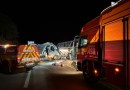 Motorista de van morre em colisão contra ônibus de banda na BR-470