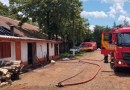 Bombeiros controlam incêndio em aviário