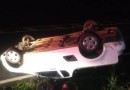 Motorista bêbado é preso com veículo furtado após acidente em Ponte Serrada