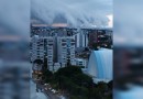 "Shelf cloud" chama atenção em SMOeste; entenda como se forma esse tipo de nuvem