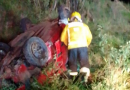 Homem fica gravemente ferido após capotamento na BR-282