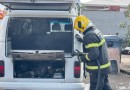 Incêndio em Kombi é rapidamente controlado no centro
