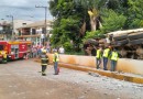 Pedestre morre após ser atingido por caminhão desgovernado