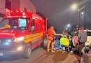 Mulher sofre dois acidentes de moto na mesma noite em São Miguel do Oeste