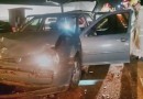 Homem fica ferido em colisão entre caminhonete e carro na PR-483