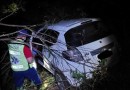 Veículo de São Miguel do Oeste  sai de pista e condutora fica ferida na SC-496