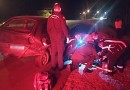Mulher fica ferida em colisão traseira na Serra do BNH