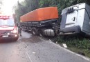 Saída de pista é registrada na BR-282 em Maravilha e deixa condutor ferido