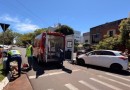 Motociclista fica ferido em colisão com carro no Centro