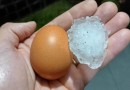 Granizo do tamanho de um ovo atinge Concórdia e causa destelhamentos