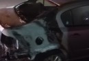 Veículo pega fogo no centro de Cunha Porã