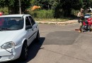 Colisão entre carro e moto deixa mulher ferida no Bairro Estrela
