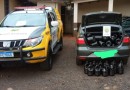 Polícia Militar apreende veículo carregado com 100 galões de azeite de oliva na BR-280