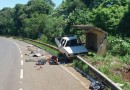 Roda traseira se solta de Pampa e causa capotamento no Meio-Oeste